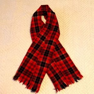 VINTAGE Winter Wool Plaid Scarf
